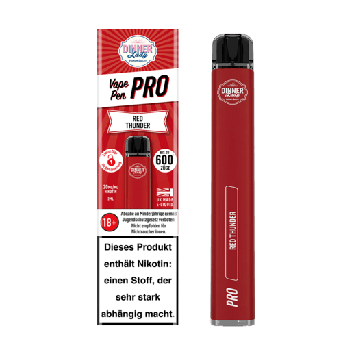 Dinner Lady Vape Pen Pro Red Thunder 600